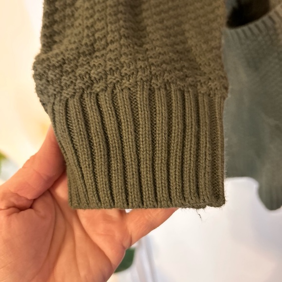 NWT GAP Olive Open-Front Knit Pocket Cardigan - Picture 5 of 11